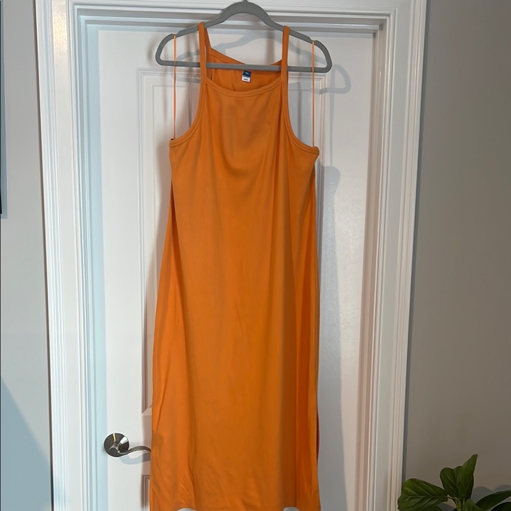 Old Navy Vibrant Orange Maxi Dress